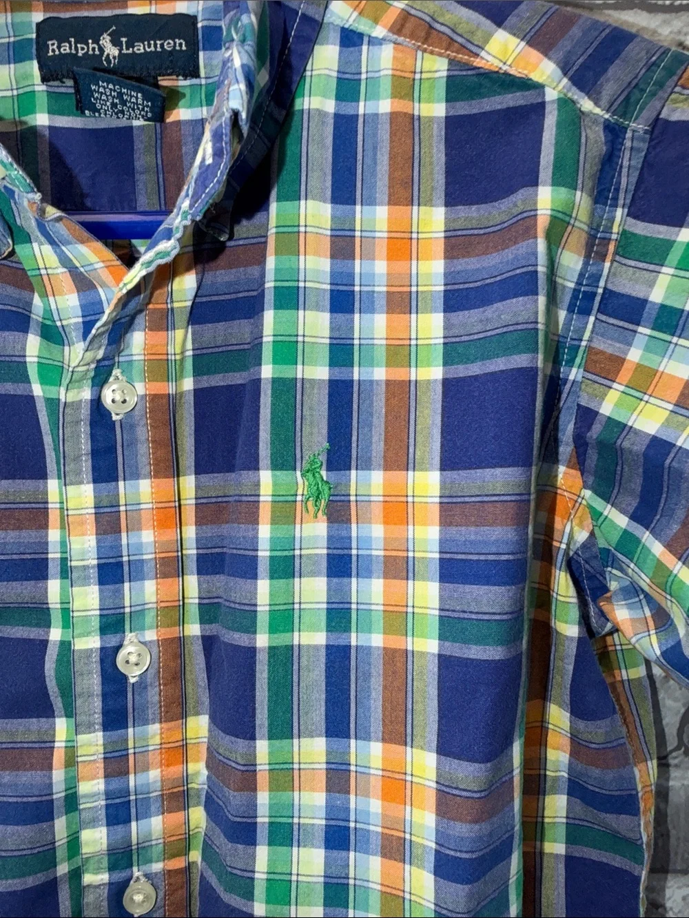 Ralph Lauren Multicolor Plaid Short-Sleeve Button-Down Shirt